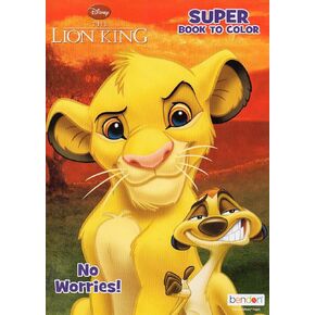 ديزني The Lion King - لا تقلق - كتاب العشاء للون - كتاب التلوين والنشاط