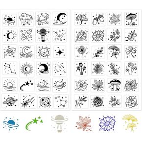 Craspire 4 Styles Horse Clear Stamps Animal Word Background Background Postmark Retro Retro Silicone Stamp Seals for Journaling Card Making Decor