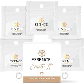 Essence Nasal Diffuser | Essential Oil Ring | Silicone Nose Inhaler Bundle Pack (Create It)