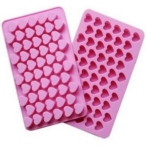55 مصغرة أشكال القلب السيليكون صابون القلور ثلج Cube Candy Decoration Mould ، قالب الكعكة القابلة لإعادة الاستخدام