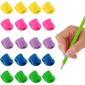 20pcs حامل قلم رصاص للأطفال قبضة أصابع القلم الرصاص للأطفال قبضة القلم الرصاص للأطفال بخط اليد التدريبي الموقف الموقف.