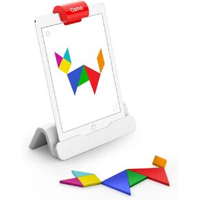 Osmo - Genius Tangram Plus Ipad Base - الأعمار 6-10 - استخدم الأشكال/الألوان لحل الألغاز المرئية (500+) - لأجهزة iPad أو Fire Tablet - لعبة STEM (Amazon Exclusive)