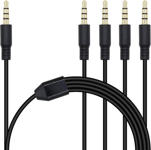 3.5mm Headphone Splitter 1 to 3-Ways 3.5mm (1/8") TRRS 4-Pole Gold Plated Male to 3-Male Stereo Audio Splitter Cable for Headphone and Speakers(2M/78In) in Kuwait