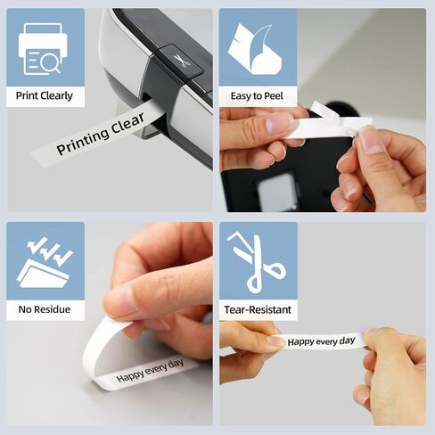 6 Pack Color Compatible with Brother P-Touch Label Tape 12mm 0.47 Replace for Brother Label Maker Tape Compatible with P Touch PT-65 PT-70 PT-85 PT-90 PT-M95 Label Maker Refills in Saudi Arabia