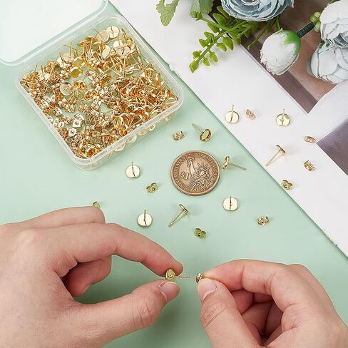 UniCraftale 60pcs 18k الذهب المطلي بالفولاذ المقاوم للصدأ النتائج التي نتائج طعونة كلاسيكية in Kuwait