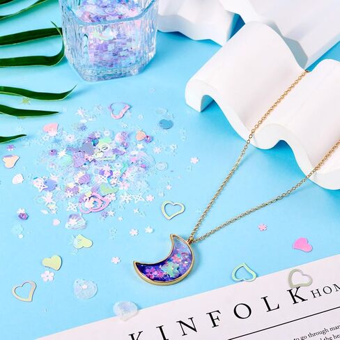 Beadthoven 100G Sequins and Spangles for Crafts, Pastel Color Mix Shape Sequins Supplies Iridescent Glittery Flakes Paillette DIY Art Sequins for Christmas Clothes Party Decorations Embellishment in Kuwait