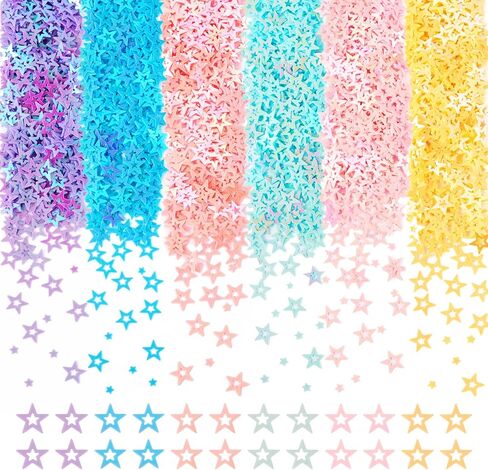 Beadthoven 100G Sequins and Spangles for Crafts, Pastel Color Mix Shape Sequins Supplies Iridescent Glittery Flakes Paillette DIY Art Sequins for Christmas Clothes Party Decorations Embellishment in Kuwait