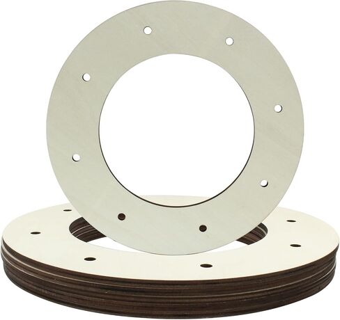 Hitefu 6 Packs 8 Inch Wooden Wreath Form, Wooden Wreath Ring with Holes, 5mm Thickness Wooden Wreath Frame for Home Decor, Floral Hoop, Crafting, Hanging in Saudi Arabia