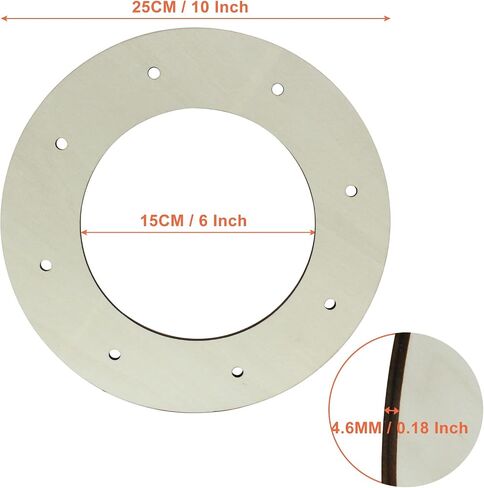 Hitefu 6 Packs 8 Inch Wooden Wreath Form, Wooden Wreath Ring with Holes, 5mm Thickness Wooden Wreath Frame for Home Decor, Floral Hoop, Crafting, Hanging in Saudi Arabia