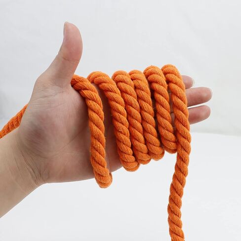 الحبل القطني المتوهج jeogyong 10mm 75 قدمًا حبلًا سميكًا للقطن ، 3 سلك قطني ملتوية ، حبل ماكرام ملون لتعبئة الحرف اليدوية ، شنق الجدران ، شماعات النبات ، عقدة ، بوهو ديكورات منزلية in Kuwait