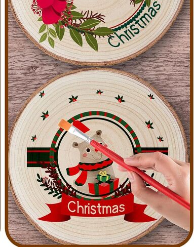 Set of (10) 10-11 Inches Large Wood Slices, Wood Centerpieces for Tables, Wood Slices for Centerpieces, Unfinished Wood Rounds for Wedding, Baby Shower, Party, Natural Paulownia Wooden Slabs in Saudi Arabia