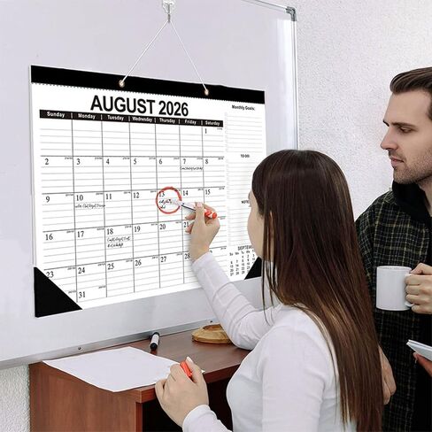Desk Calendar with 200 Sticky Tabs - 18 Month Desk Planner (Jul 2025 - Dec 2026), Large 17" x 12" Size in Saudi Arabia