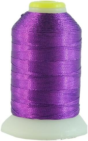 Threadart Metallic Thread | No. L8 - Gold | 500 Meter Cones (550 Yards) | 25 Brilliant Shiny Colors | For Machine Embroidery in Saudi Arabia