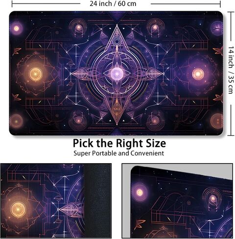 Playmat لـ MTG ، مع أكياس تخزين مجانية ، حصيرة اللعبة 24 × 14 بوصة ، TCG و Game Mat للبطاقات (العادية ، Magic Mat 22) in Kuwait