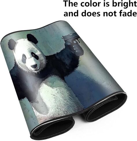 Playmat for MTG,Game Mat 24 x 14 inches, Non Slip Rubber Backing TCG and Board Game Mat for Cards,Mousepad Desk Mats-Panda in Saudi Arabia