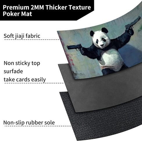 Playmat for MTG,Game Mat 24 x 14 inches, Non Slip Rubber Backing TCG and Board Game Mat for Cards,Mousepad Desk Mats-Panda in Saudi Arabia