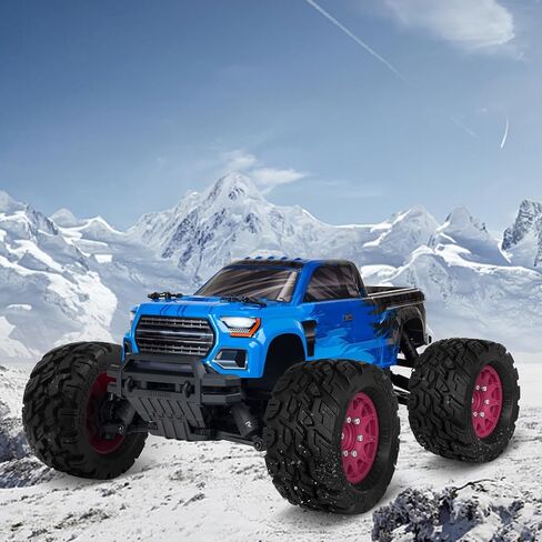 عجلات وإطارات OGRC 12 مم/14 مم إطارات شاحنة RC مع إدراج الرغوة لـ 1/10 ARCRMA GRANITE LOSI REDCAT RC4WD RC Monster Truck (Green) in Kuwait