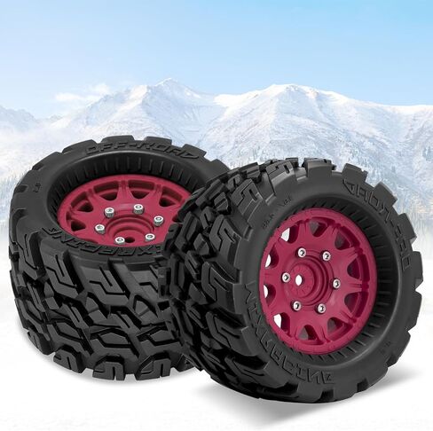 عجلات وإطارات OGRC 12 مم/14 مم إطارات شاحنة RC مع إدراج الرغوة لـ 1/10 ARCRMA GRANITE LOSI REDCAT RC4WD RC Monster Truck (Green) in Kuwait
