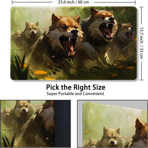 Playmat لـ MTG ، مع أكياس تخزين مجانية ، حصيرة اللعبة 24 × 14 بوصة ، TCG و Game Mat للبطاقات (العادية ، Magic Mat 22) in Kuwait