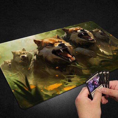 Playmat لـ MTG ، مع أكياس تخزين مجانية ، حصيرة اللعبة 24 × 14 بوصة ، TCG و Game Mat للبطاقات (العادية ، Magic Mat 22) in Kuwait