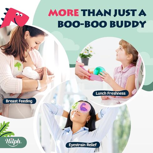 عبوات ثلج للأطفال من Hilph من أجل Boo Boos، 3 عبوات من الجل اللطيف البارد مع حزام إضافي لإصابات الأطفال، والمطبات والكدمات، وأسنان الحكمة، والرأس، والكوع، والكاحل، وتخفيف آلام الركبة in Kuwait