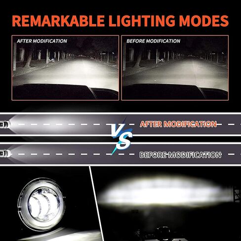 مصابيح ضباب LED RGB مقاس 4 بوصات لـ JK، مصابيح ضباب هالو مع ضوء وامض متوافق مع 2007-2018 JK، هاتف يتم التحكم فيه عبر البلوتوث in Kuwait