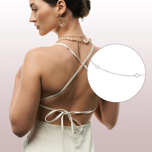 uxcell 3 pcs قلادة تمديد 925 سلاسل امتداد الفضة sterling 50 مم مع مشابك لسوار قلادة صنع المجوهرات ، الذهب in Kuwait