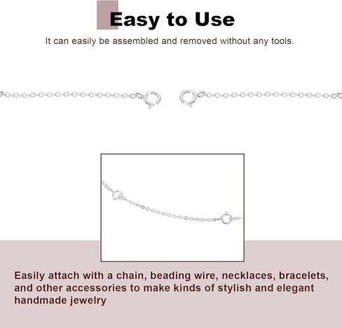 uxcell 3 pcs قلادة تمديد 925 سلاسل امتداد الفضة sterling 50 مم مع مشابك لسوار قلادة صنع المجوهرات ، الذهب in Kuwait
