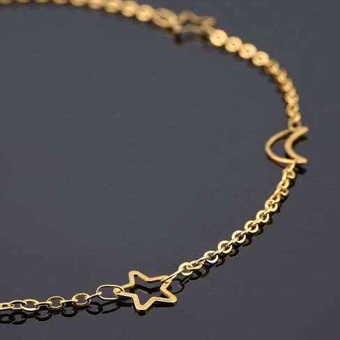 UMAOKANG 16.4 Feet Gold Moon Star Chain for Jewelry Making Stainless Steel Bulk Chains on Spool with Jewelry Accessories in Saudi Arabia