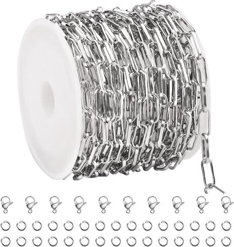 UMAOKANG 16.4 Feet Gold Moon Star Chain for Jewelry Making Stainless Steel Bulk Chains on Spool with Jewelry Accessories in Saudi Arabia