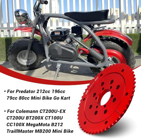 Split Sprocket Adapter for Predator 212cc 196cc 420cc 301cc for Coleman CT200U CT200U-EX BT200X CT100U Baja TrailMaster MB200 MegaMoto B212 Motovox MBX11 Doodlebug DB30 Minibike Go Kart Red in Saudi Arabia