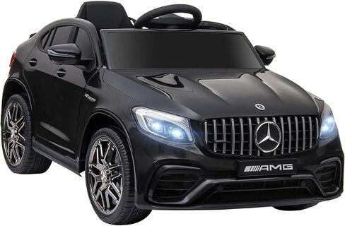 Aosom 12V طفل صغير على السيارة مع التحكم عن بعد ، مرسيدس بنز AMG GLC63S كوبيه ، سيارة كهربائية مع 2 سرعة ، مشغل mp3 ، الضوء ، القرن ، الأغاني ، التعليق ، الأسود in Kuwait