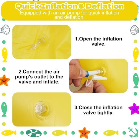 nflatable Floating Drink Holder for Pool, 4 Holes Floating Cabana Bar Pool Drink Floats Water Food Tray for Adults Beach Hot Tub Swimming Party Hold Fruit Beverage Snack with Air Pump in Kuwait