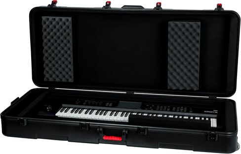 Gator Cases Frequent Flyer's Series Molded Flight Case for 61-Note Keyboards with TSA Approved Locking Latches and Recessed Wheels, (GTSA-KEY61) in Kuwait