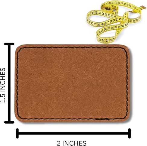 Leather Patches for Hats (10 Pack) 1.5 x 2in, Leather Patches for Laser Engraving, Adhesive Patch (Rectangle) in Saudi Arabia
