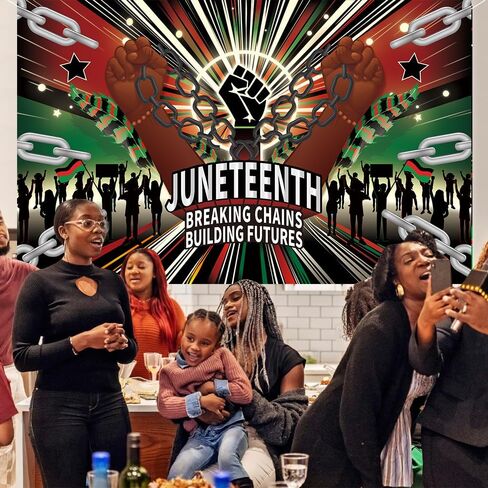 Juneteenth Decorations Banner for Home, Office & Party – Happy Juneteenth Banner for Work, Celebration & Outdoor Events, 70.87 x 45.3 Inches in Saudi Arabia