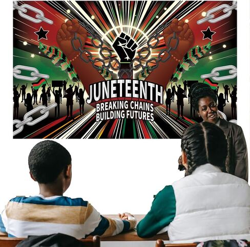 Juneteenth Decorations Banner for Home, Office & Party – Happy Juneteenth Banner for Work, Celebration & Outdoor Events, 70.87 x 45.3 Inches in Saudi Arabia