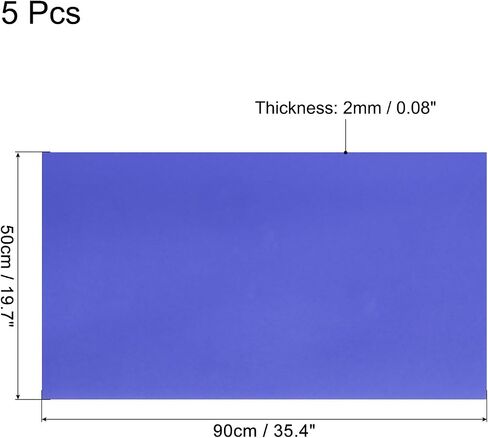 MECCANIXITY EVA Foam Sheets Gold Yellow 35.4 Inch x 19.7 Inch 2mm Thick Crafts Foam EVA Sheets for Costumes, Arts and Crafts Projects Pack of 5 in Kuwait