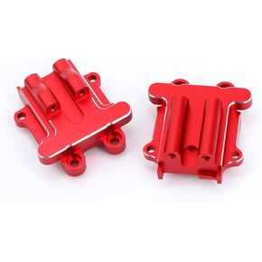 2Pcs Aluminum Alloy Diff Cover Set Upgrade Parts for Arrma 1/18 Granite Grom/Typhon Grom,Replace #ARA2102#ARA2104#ARA2106T1 (Red)