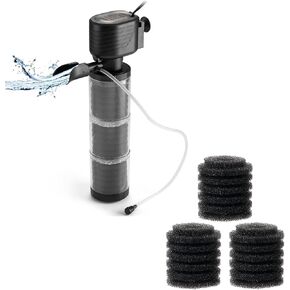 SainSmart XpertMatic 35W Aquarium Filter 3 Stage + SainSmart Aquarium Filter Sponge, 3 Pack
