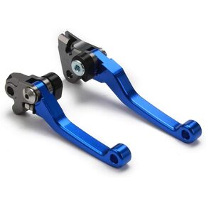 CNC Billet Pivot Foldable Clutch Brake Lever Aluminum Levers for YZ125 YZ250 01-07 YZ250F 01-06 YZ426F 01-02 YZ450F 03-07 WR250F 01-02 Blue