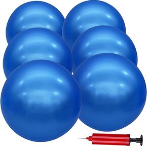 6 Pcs 6 Inch Inflatable Bouncy Balls, with 1 Hand Air Pump