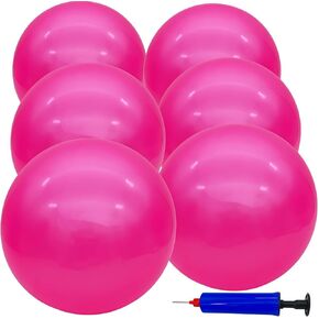 6 Pcs 6 Inch Inflatable Bouncy Balls, with 1 Hand Air Pump in Kuwait