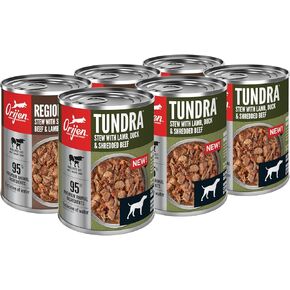 ORIJEN™ Premium Wet Dog Food Variety Pack Regional Red + Tundra Recipes, 12.8oz Cans (6 Count, 3 of Each)