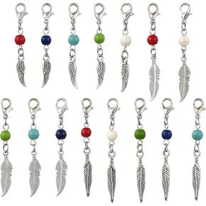 stiesy 30 pcs halloween themeen schitch markers 15 tibetan silver bat skull spider crochet crochet marker charms class clasp clasp locking marker for knitting teking sheilting keilting