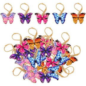 MaxqQzin 20 PCS Butterfly Stitch Markers for Crocheting ، علامات غرزة مع مشابك مخلب جراد البحر علامات غرزة الكروشيه للحياك الحياك