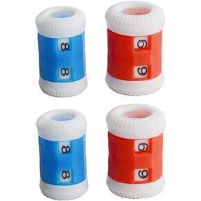 4pcs مجموعة عدادات صف الحياكة الحمراء والأزرق ، استبدال مواكب صف Crollable Cochet Conitting Tools Combi حزمة مفيدة وأزياء وأزياء مفاهيم الكروشيه