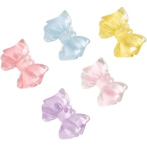 50pcs راتنج سحر القوس مجموعة لطيفة ، سحر الوحل Flatback بشكل كبير للحرف اليدوية كوب كوب كوب ستانلي ، ديكور ملصقات الفن للاضطراب يدوي ديي ملحقات الشعر المحمول
