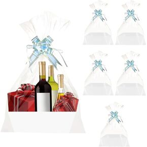 Xniseng [5pk] Gift Basket empty To Fill, baskets for gifts empty, For Holiday, Birthday, Wedding, Christmas, Valentines, Thanksgiving, Easter, Halloween