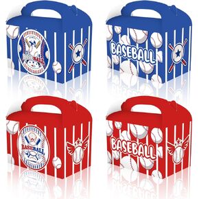 CPTBAG 12 Pack Baseball Party Favors Boxes Sports Theme Candy Goodie Boxes Baseball Boxes Gift Treat Boxes for Sports Party, Baby Shower,Birthday Party Decorations